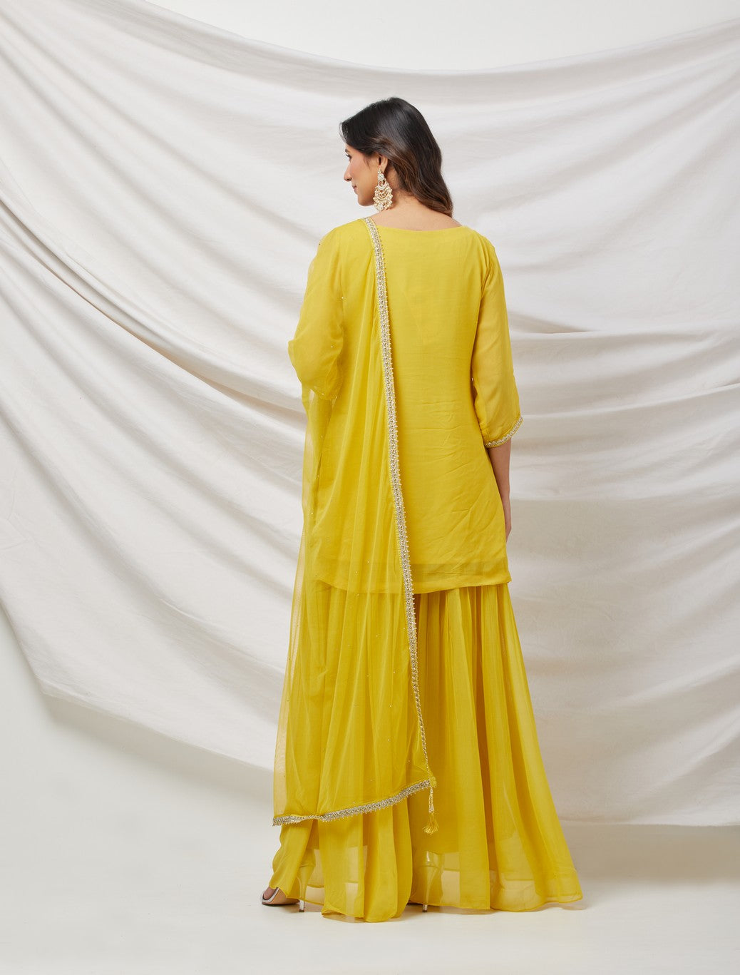 Yellow Embroidered Kurta Set