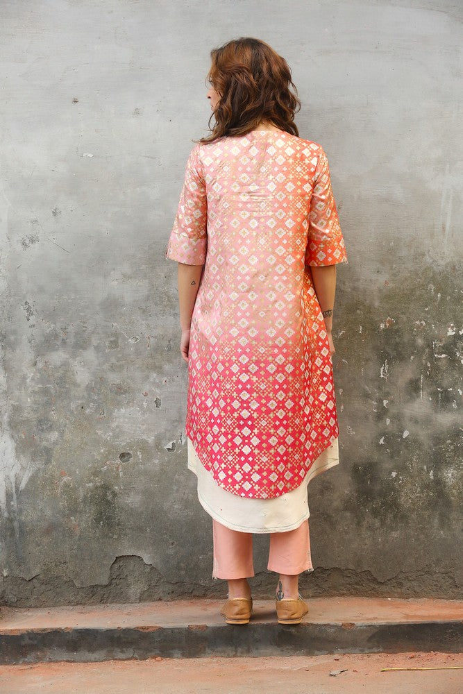 pink kurta set