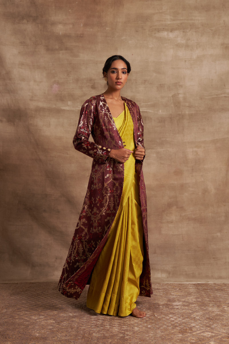 Brocade Jaal Zari Satin Benarasi Handloom Jacket