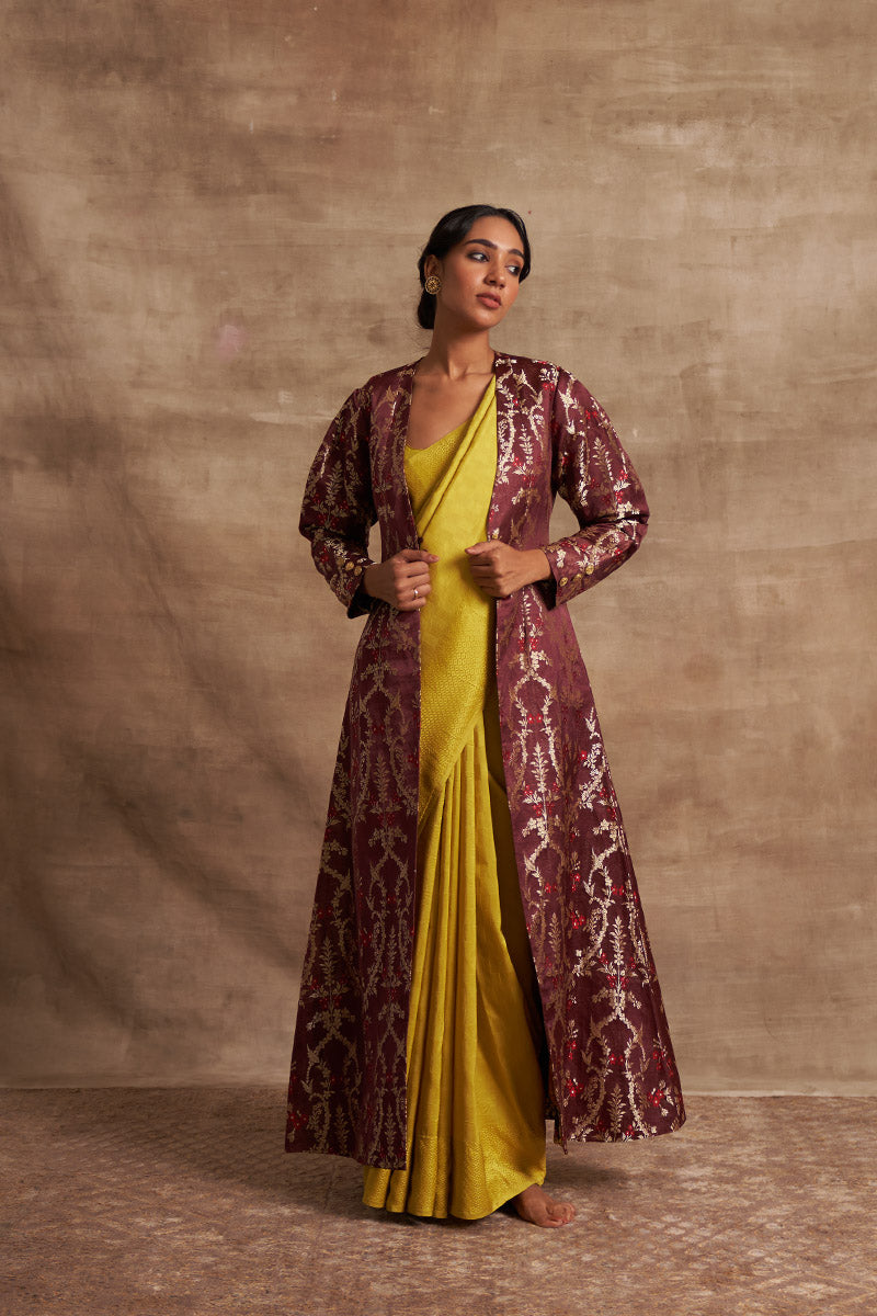 Brocade Jaal Zari Satin Benarasi Handloom Jacket