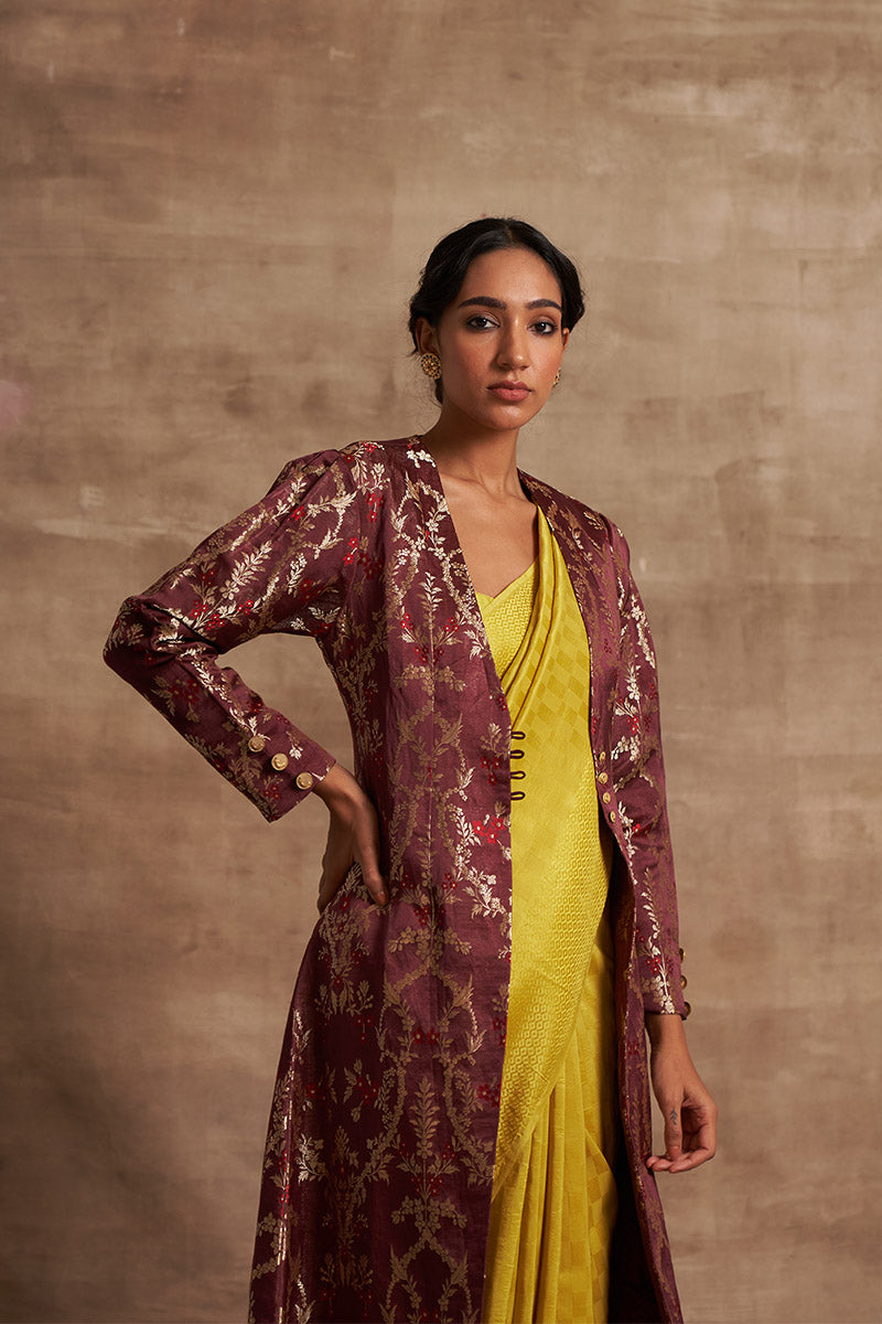 Brocade Jaal Zari Satin Benarasi Handloom Jacket