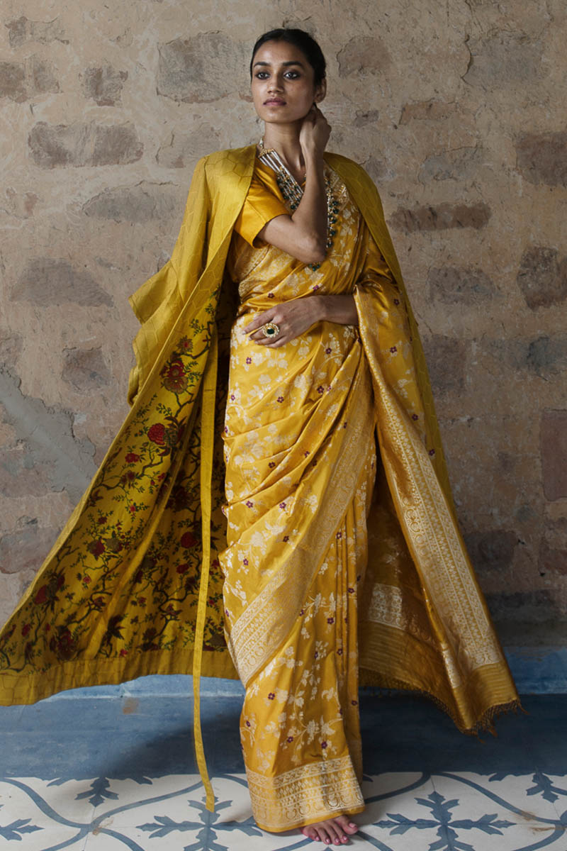 Resham Jaal Zari Satin Benarasi Handloom Jacket