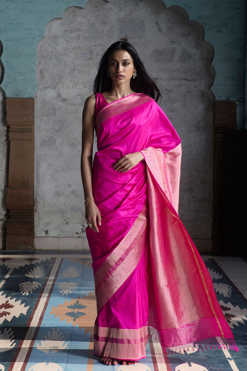 Geometric Zari Pure Silk saree