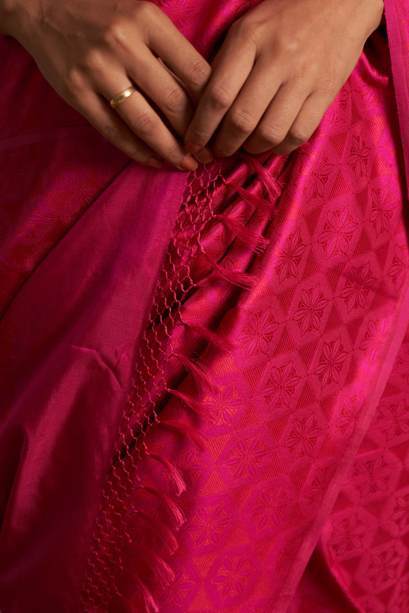 Self Jaal Pure Silk Benarasi Handloon saree