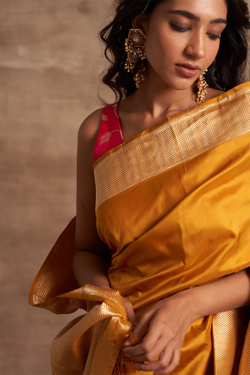 Geometric Zari Pure Silk saree