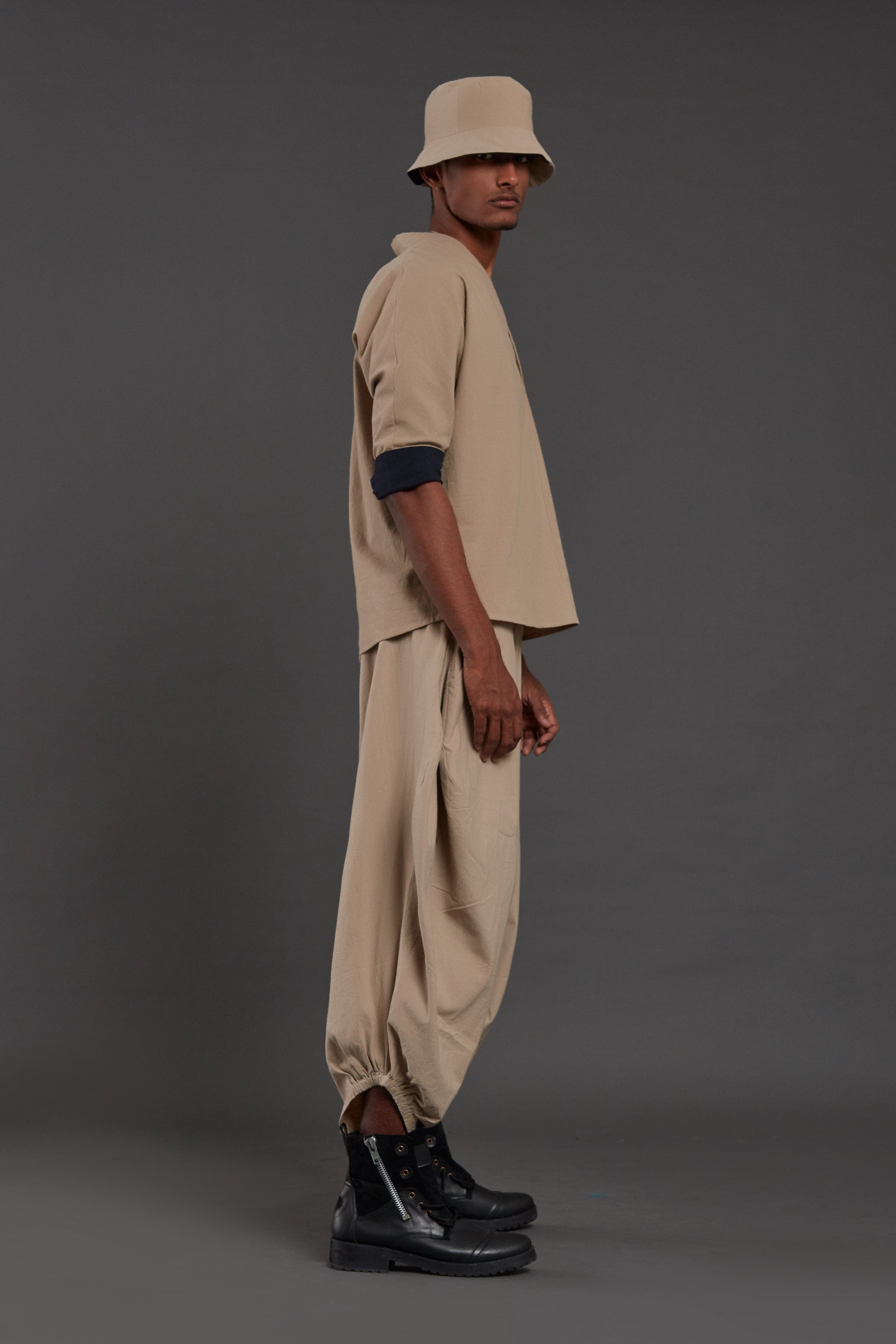 Beige Baggy Pants