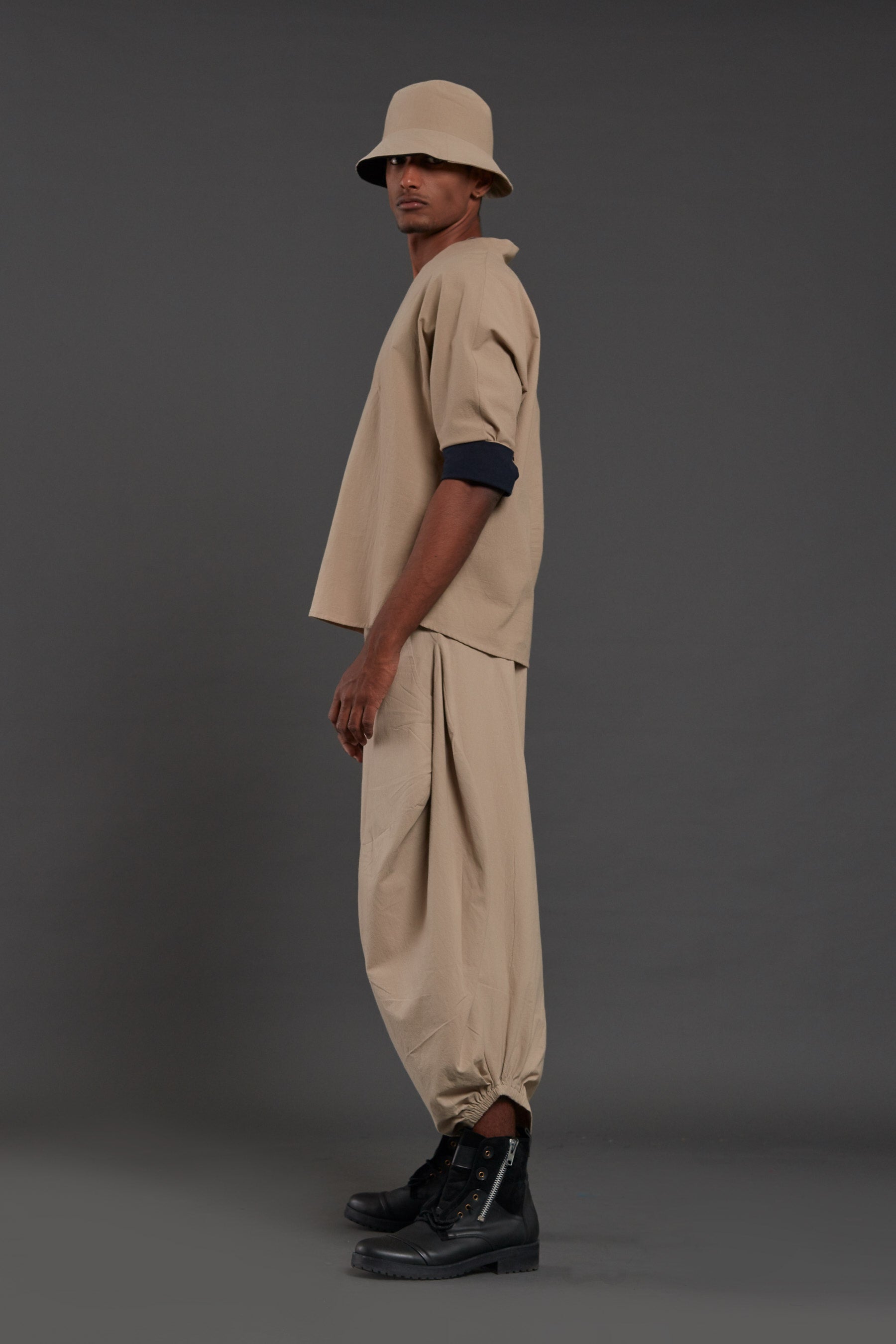 Beige Baggy Pants