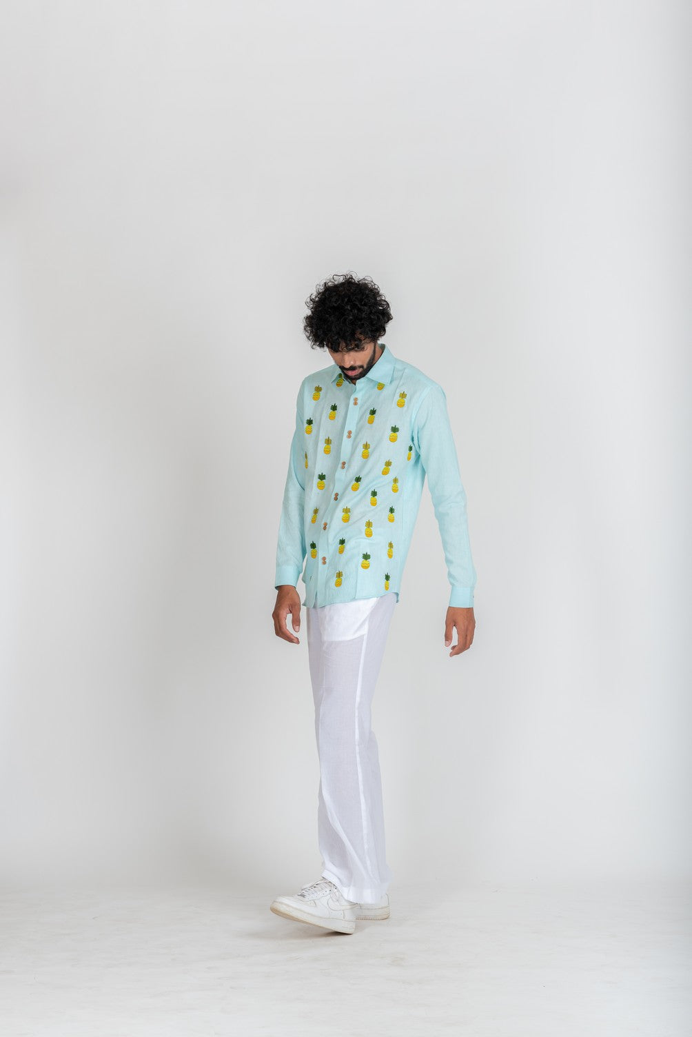 light blue designer shirt