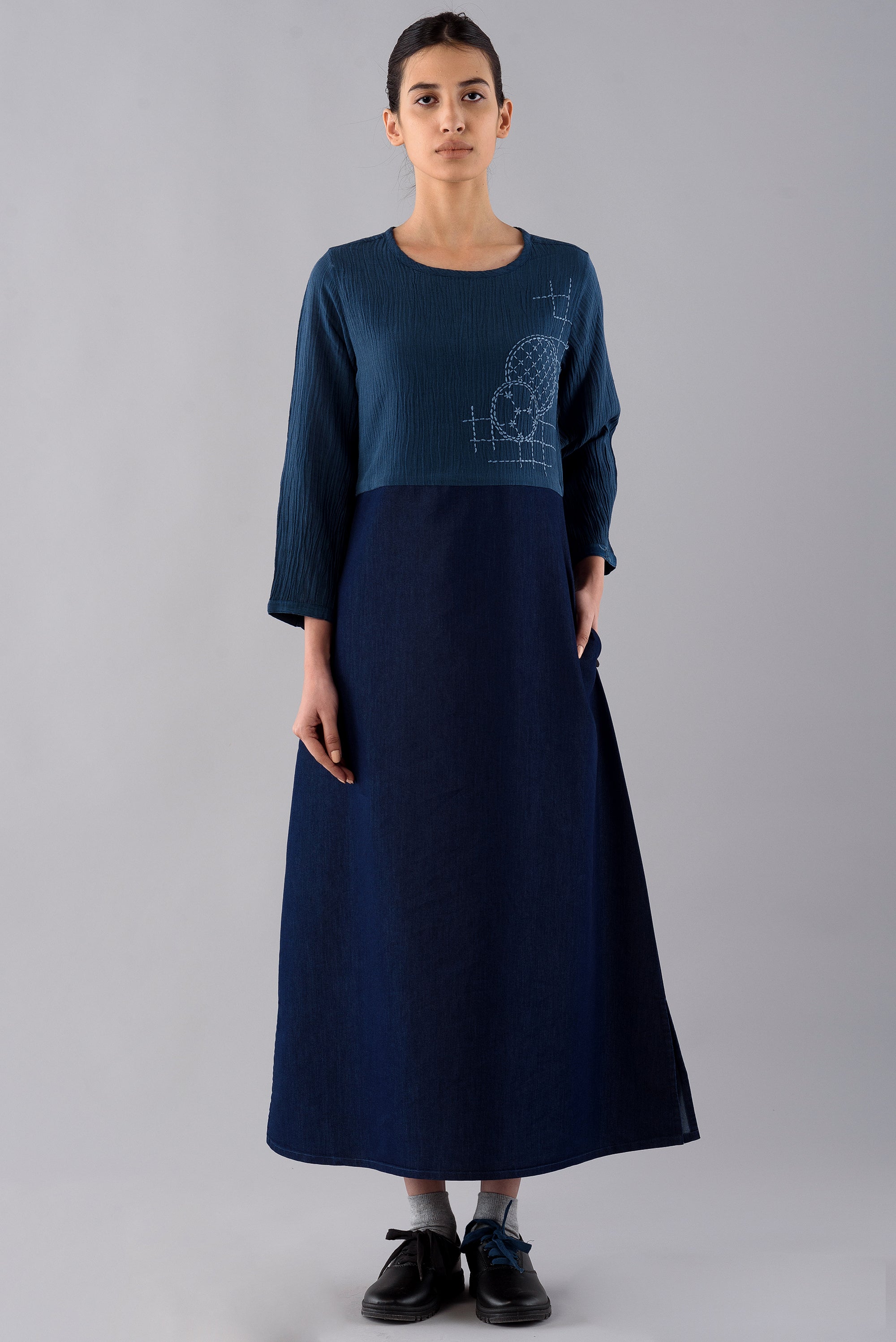  NAVY SASHIKO DRESS