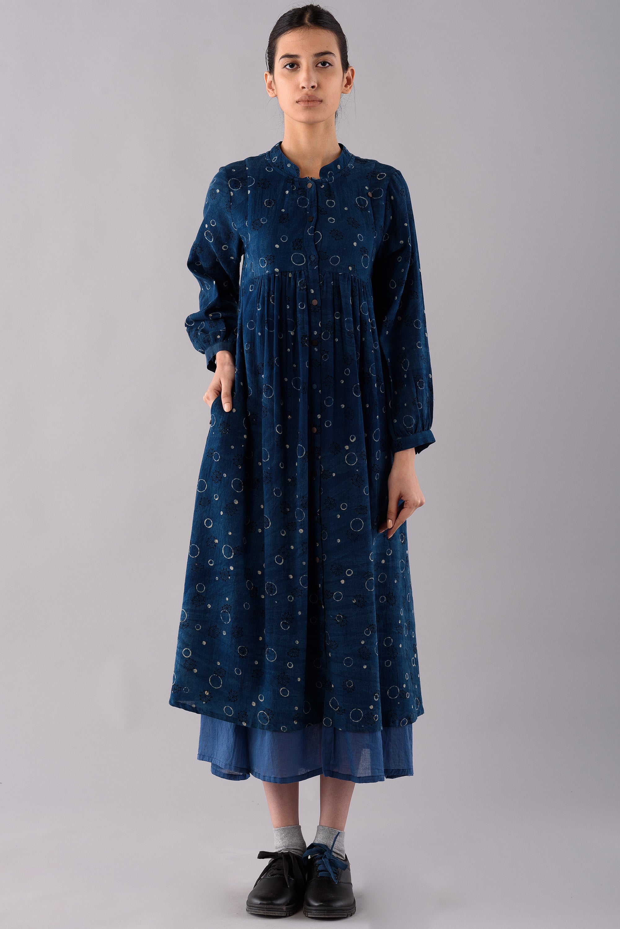 INDIGO TEMARI  SHIRT DRESS