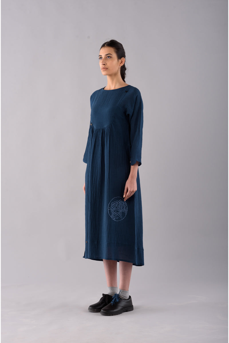 NAVY TEMARI DRESS