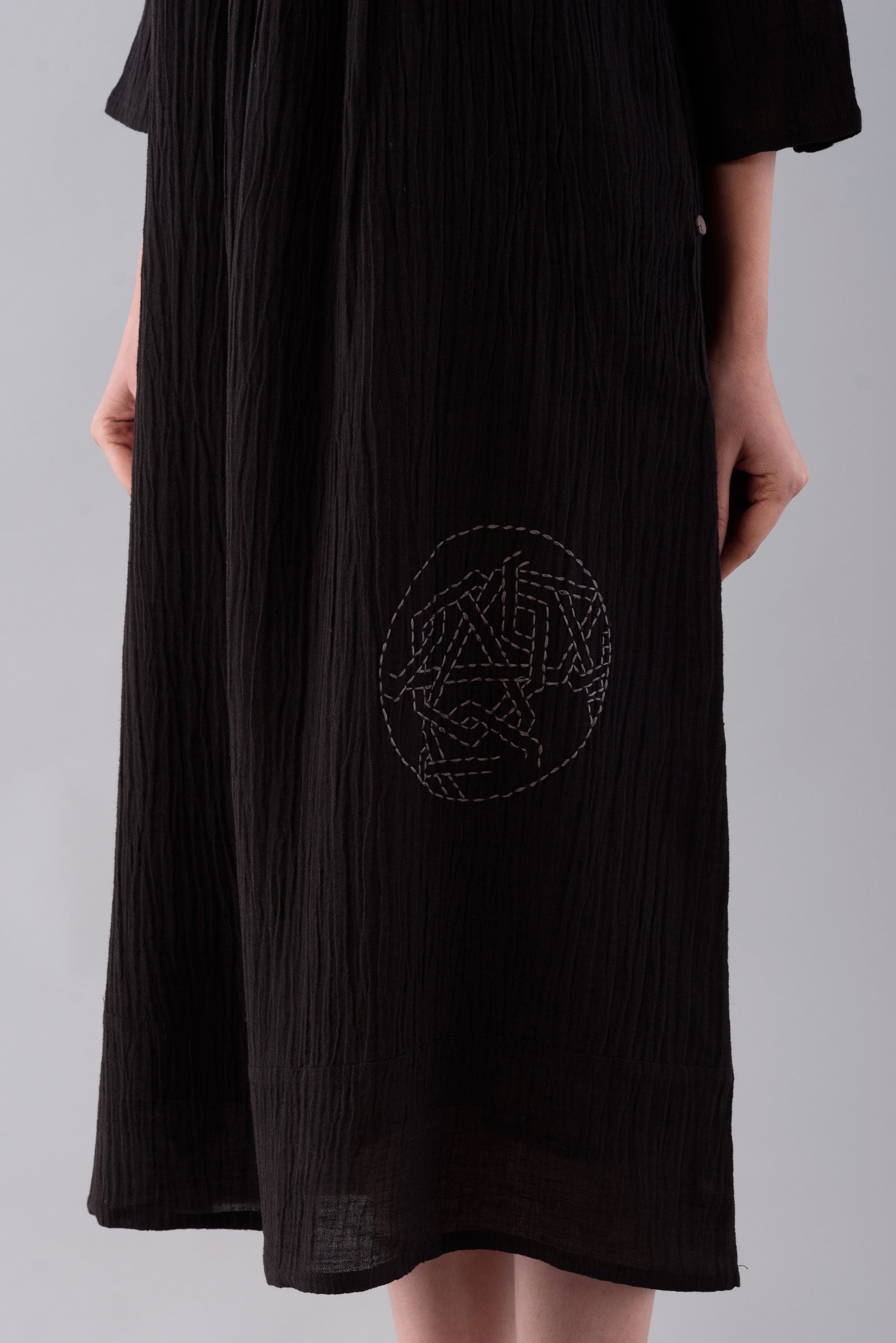 CHARCOAL TEMARI DRESS