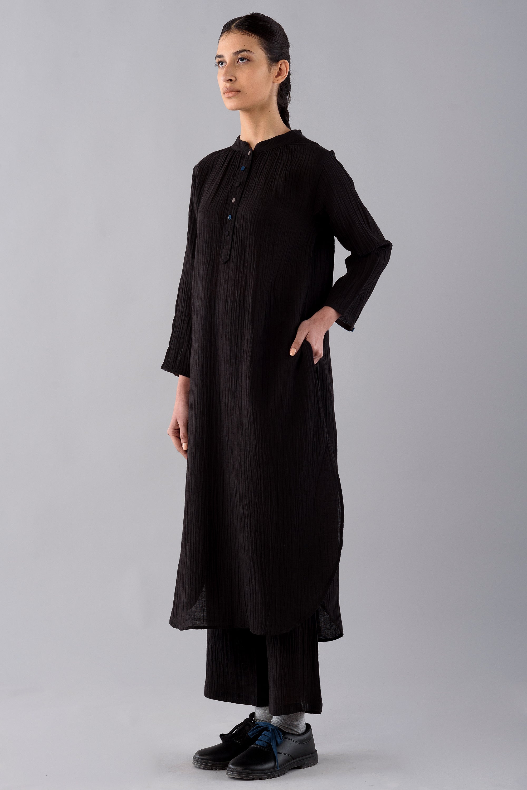 CHARCOAL EVERYDAY LONG KURTA