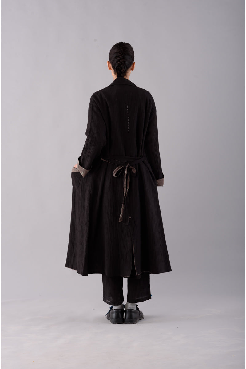 CHARCOAL REVERSIBLE TEMARI TRENCH