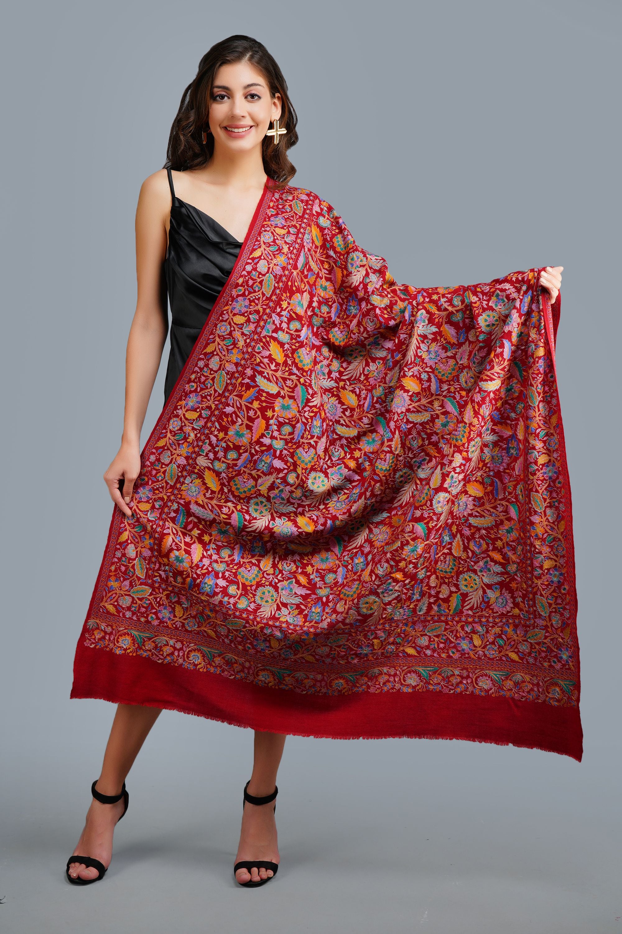 Pashmina handwoven kalamkari tila