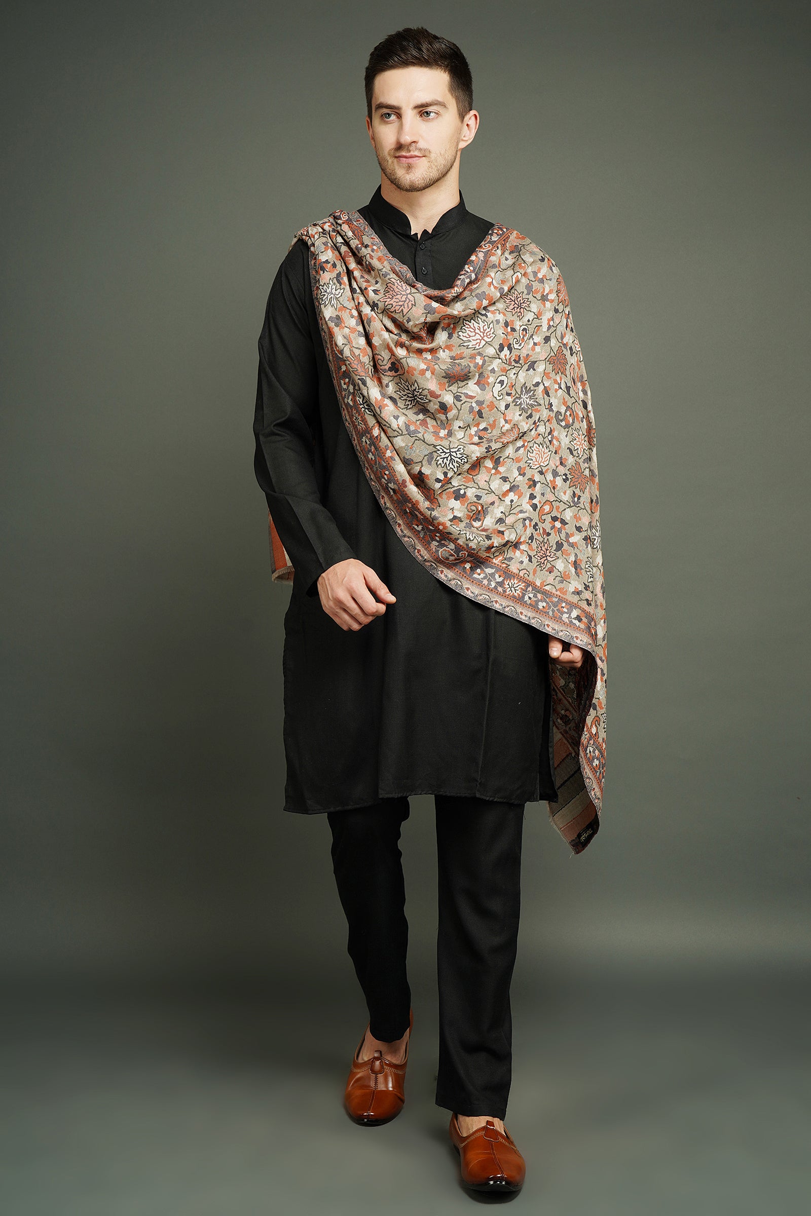 Maple design ,cashmere fine woollen kani design