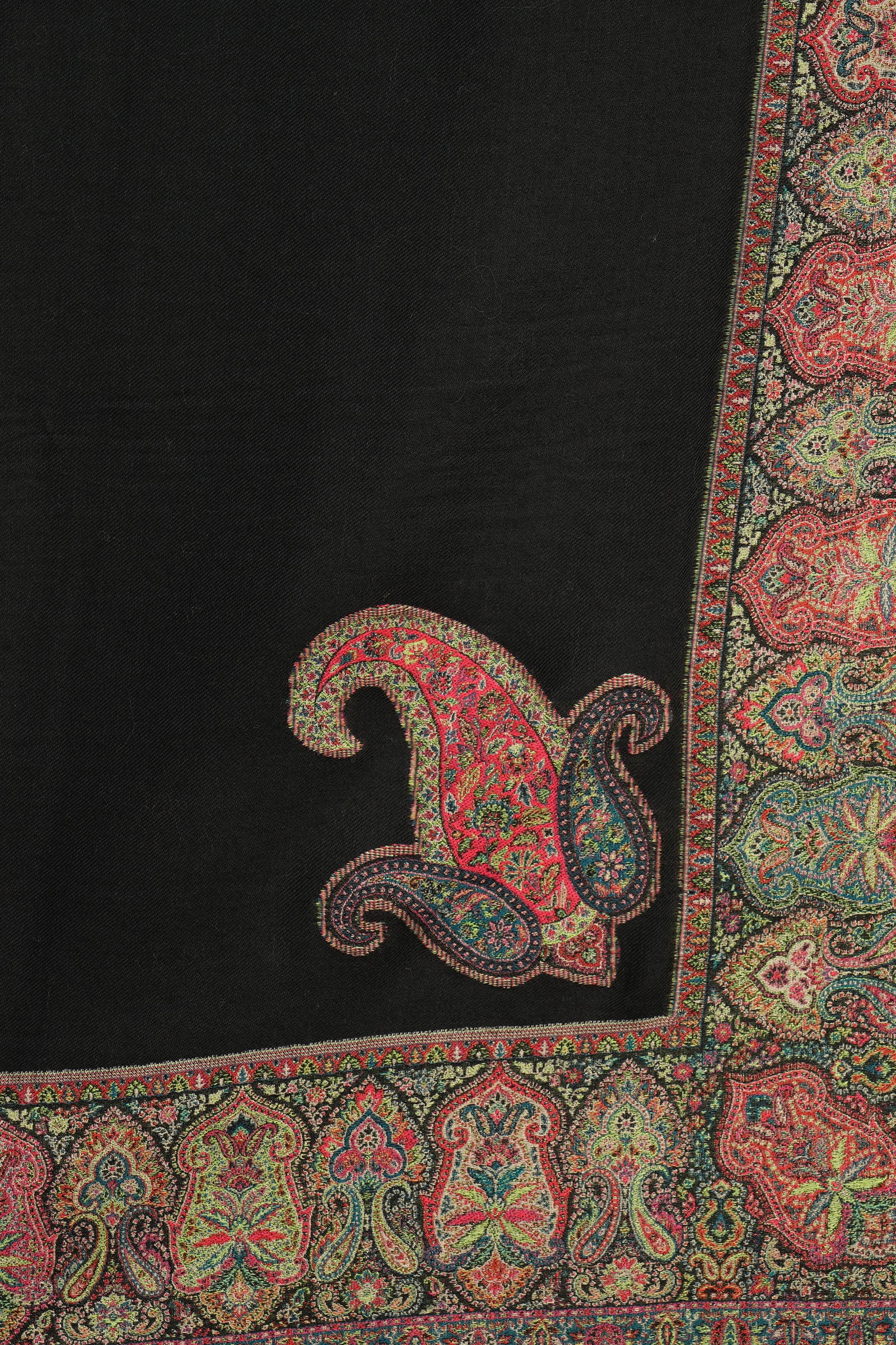 Pashmina wool in antique jamawar paisley design