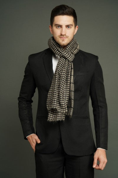 Cashmere fine wool,checkered design