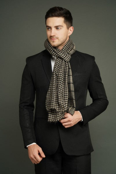 Cashmere fine wool,checkered design