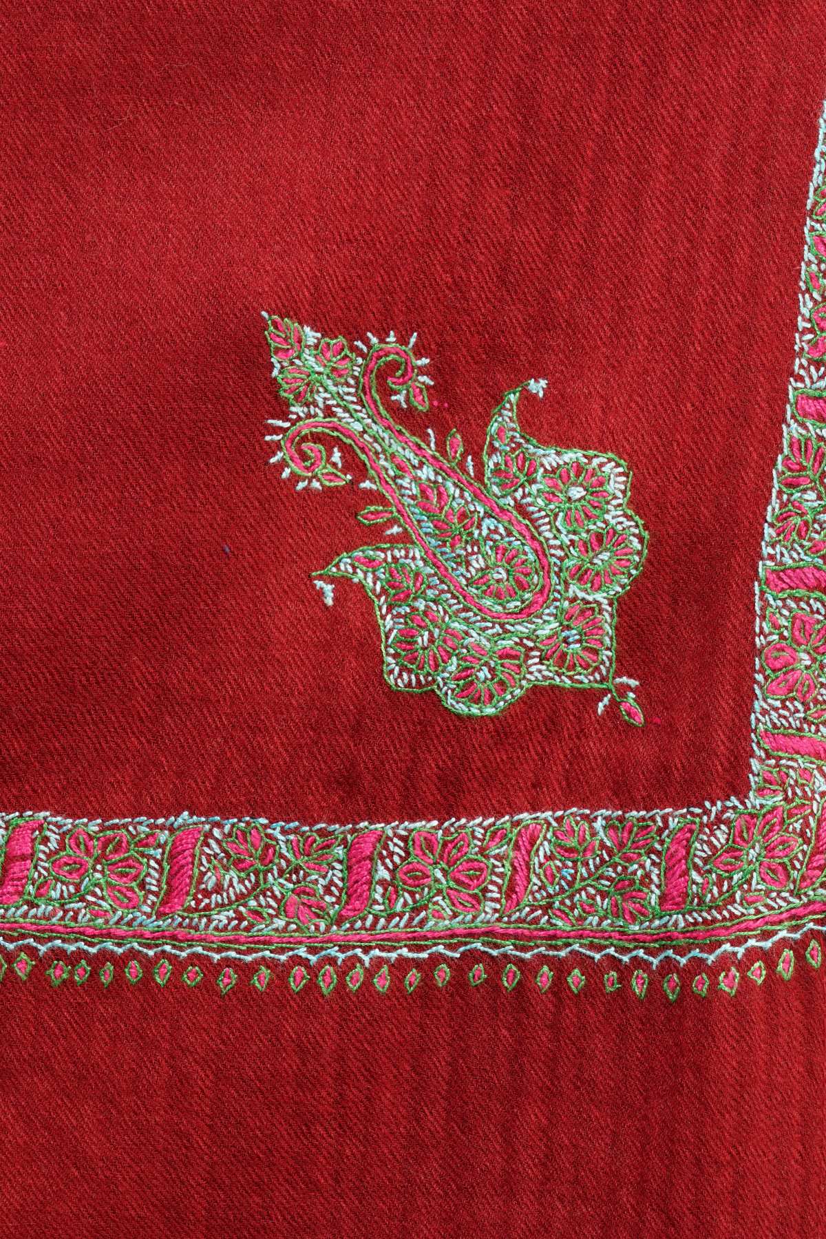 Pashmina blend in harshidaar border design