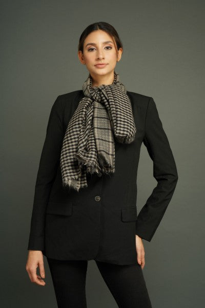 Cashmere fine wool,checkered design