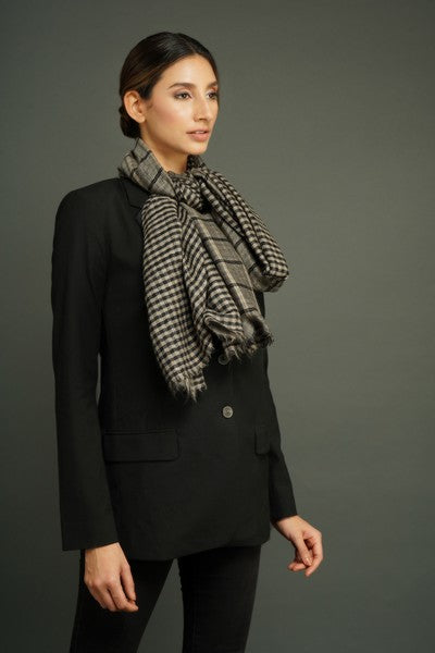 Cashmere fine wool,checkered design