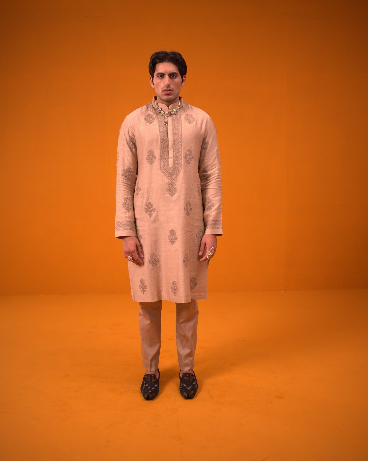 Beige Kurta With Pants