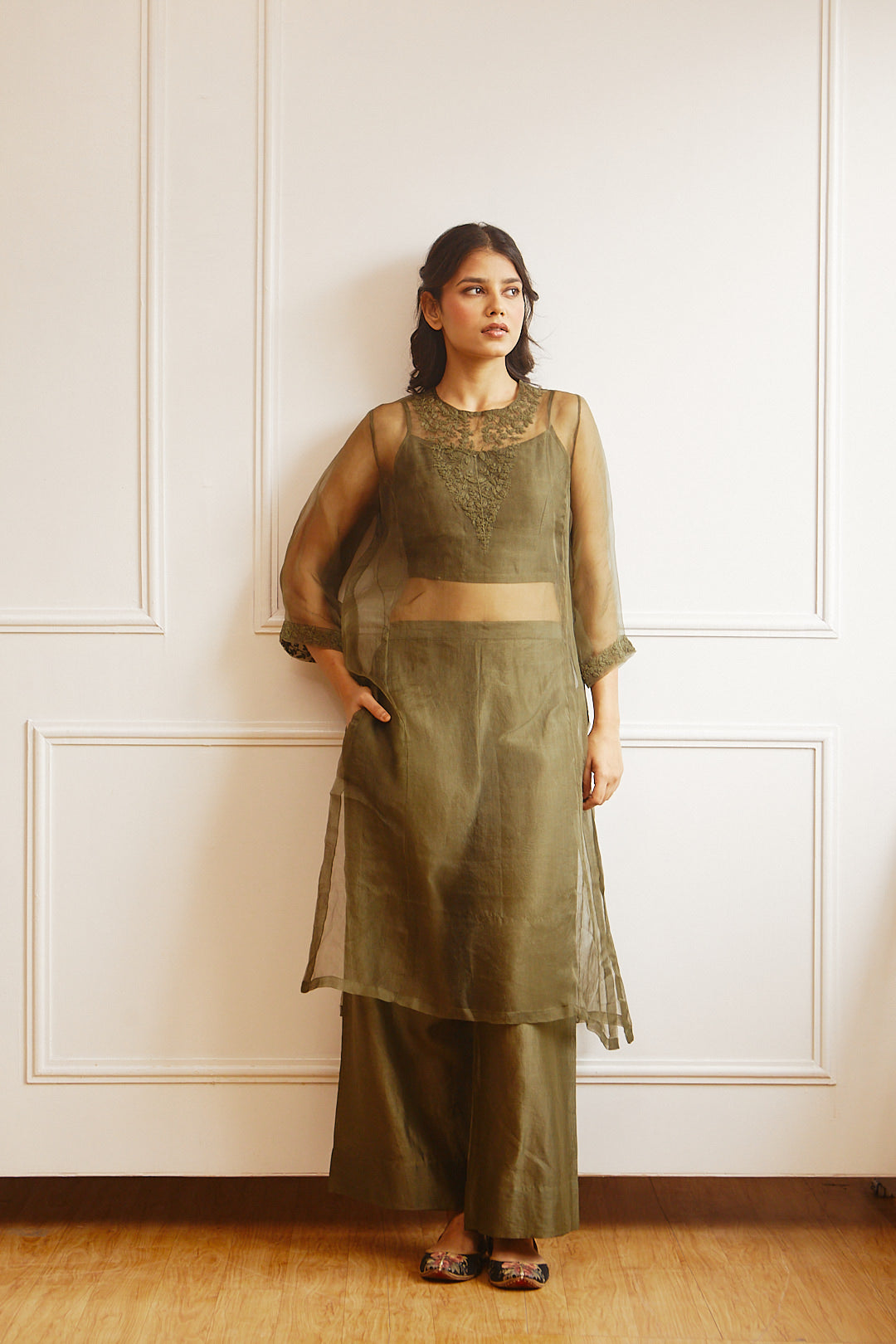 ORGANZA SILK TUNIC SET