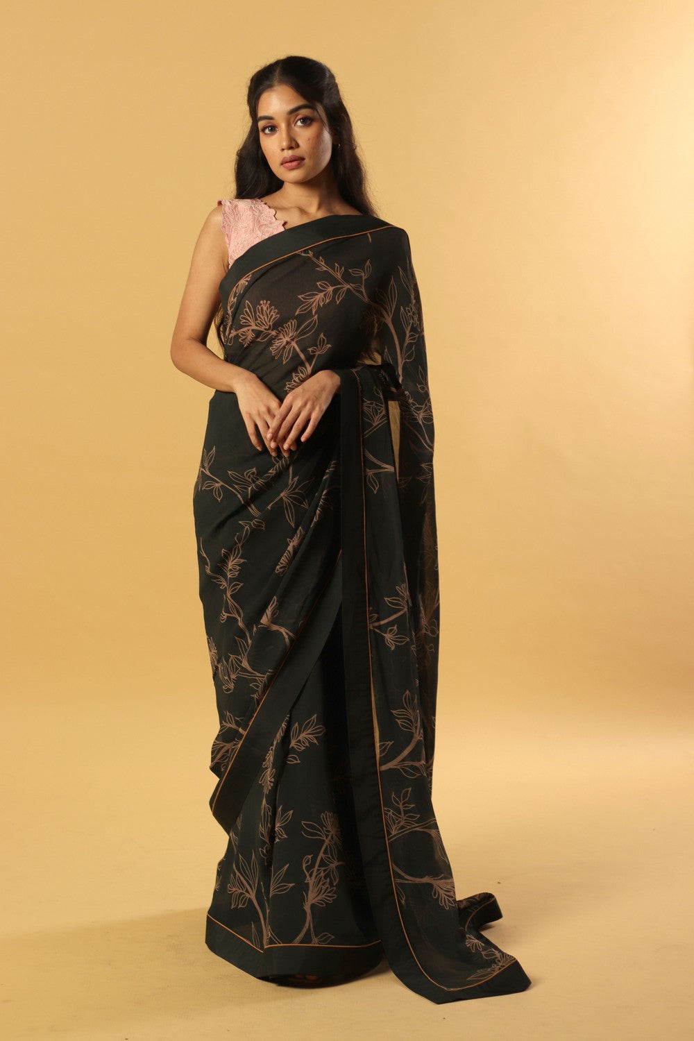 printed georgette saree