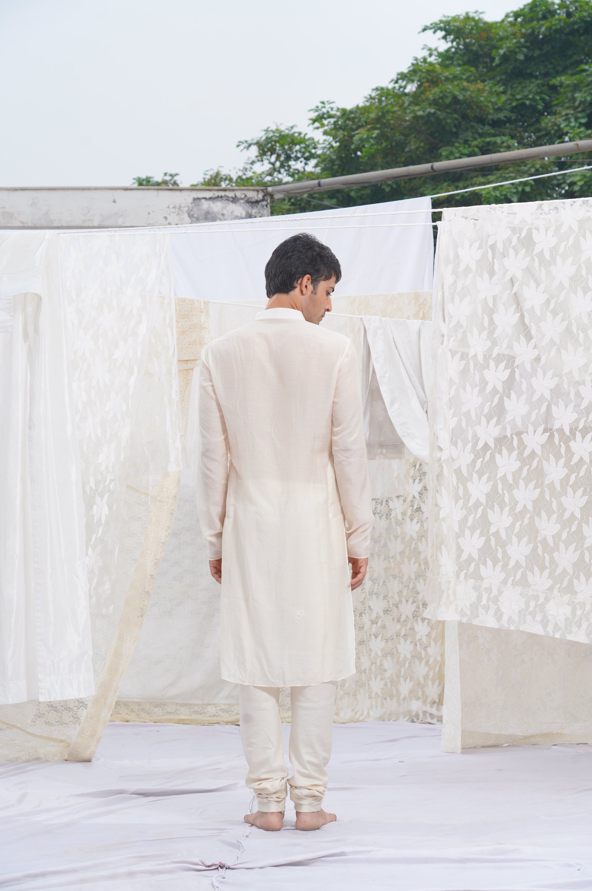 ivory kurta set