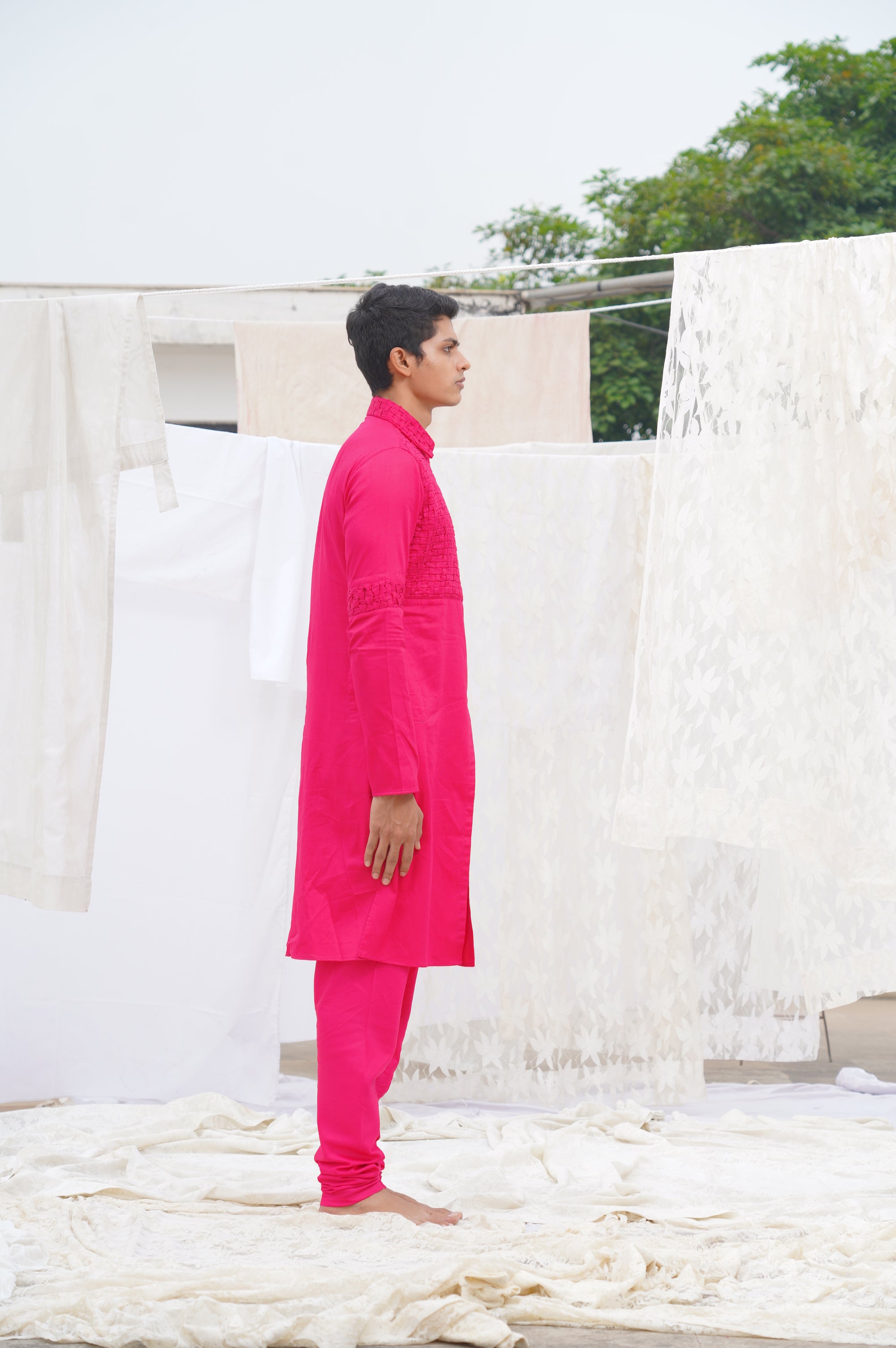 HOT PINK KURTA SET