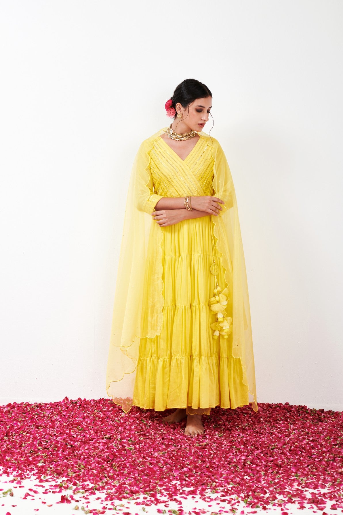 Aanya Yellow Anarkali Set