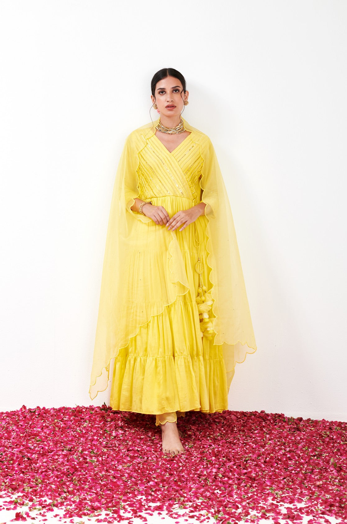 Aanya Yellow Anarkali Set