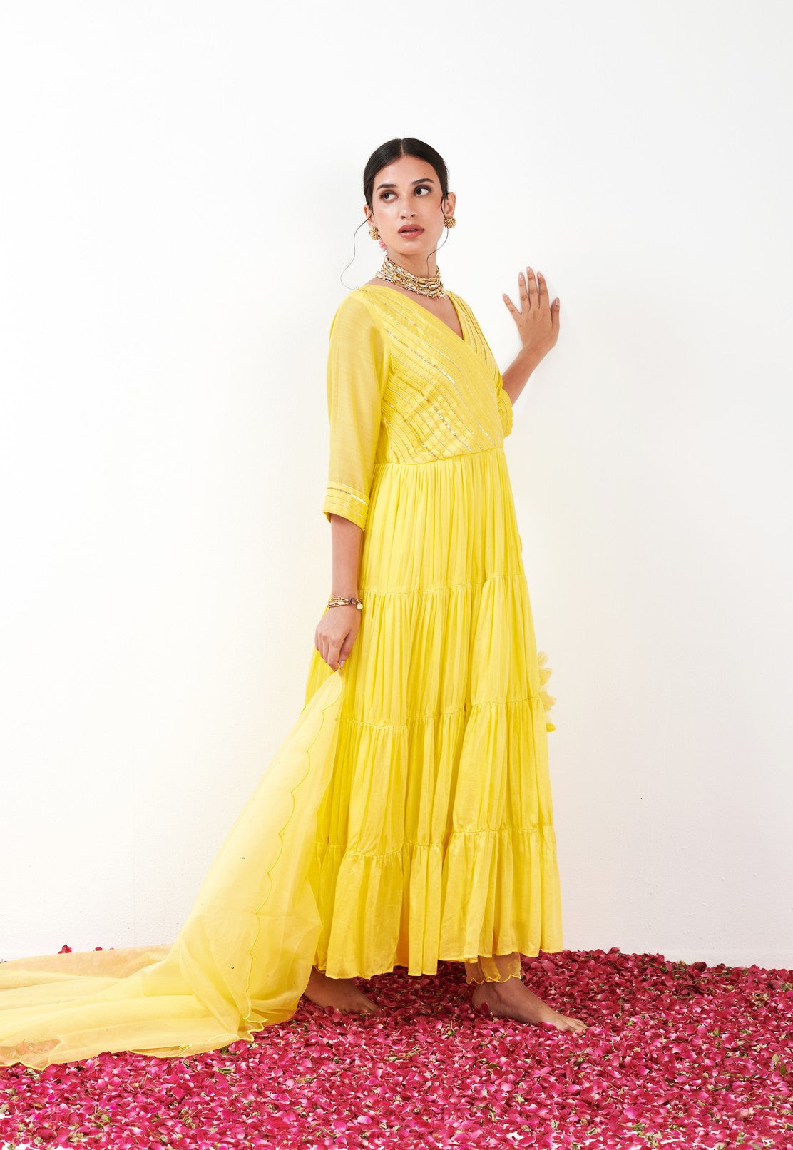 Aanya Yellow Anarkali Set