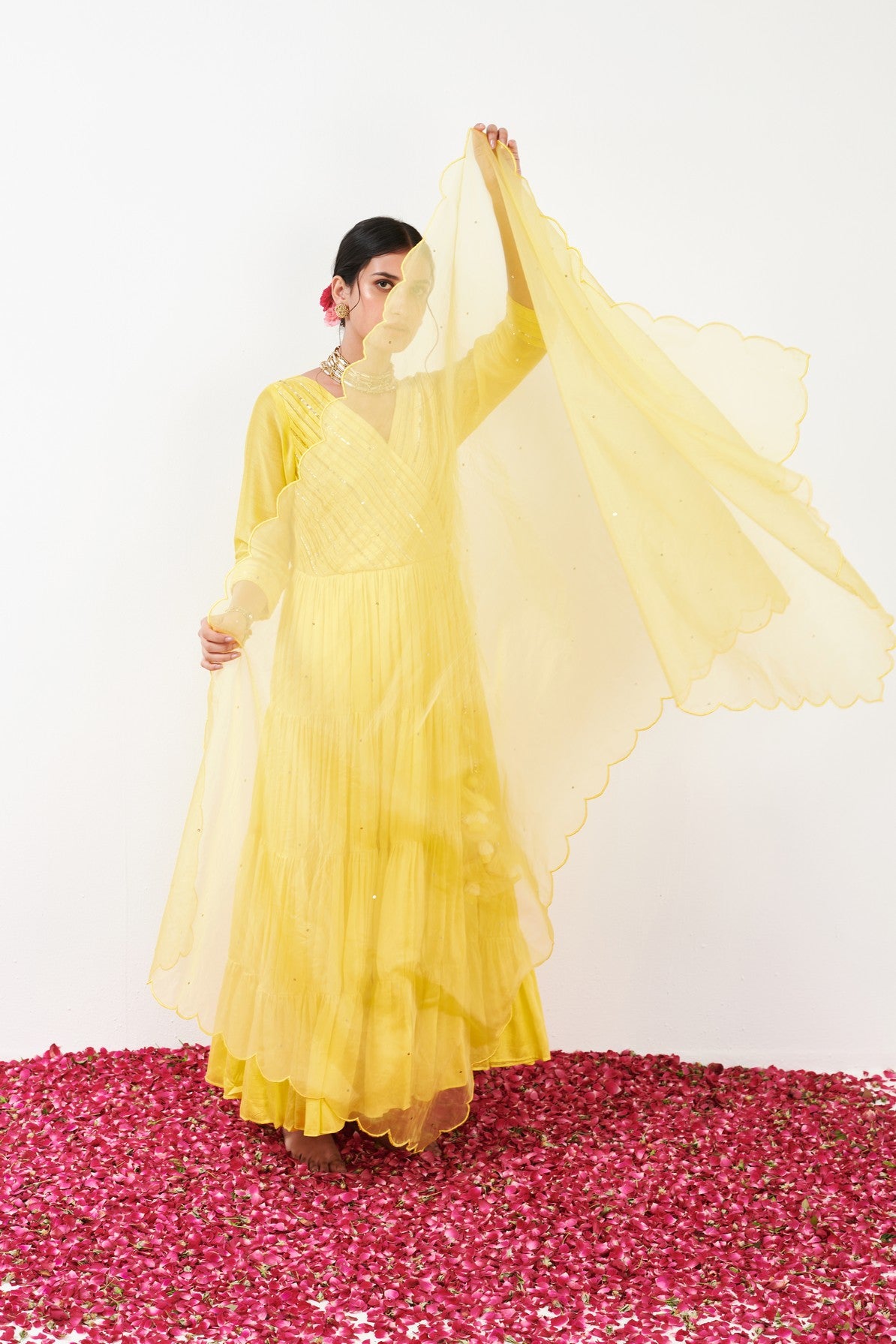 Aanya Yellow Anarkali Set