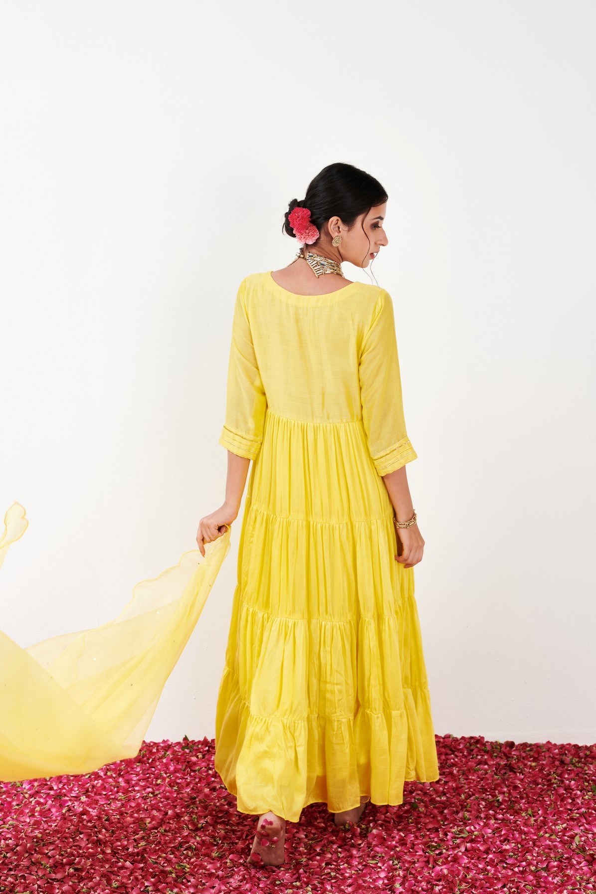 Aanya Yellow Anarkali Set