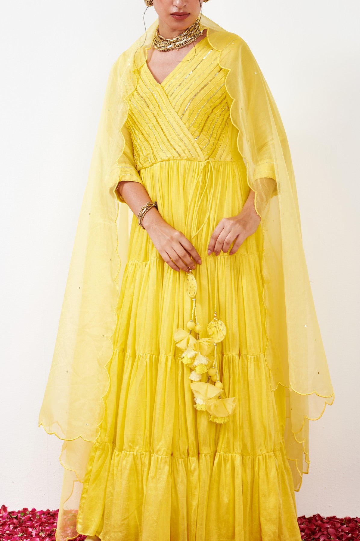 Aanya Yellow Anarkali Set