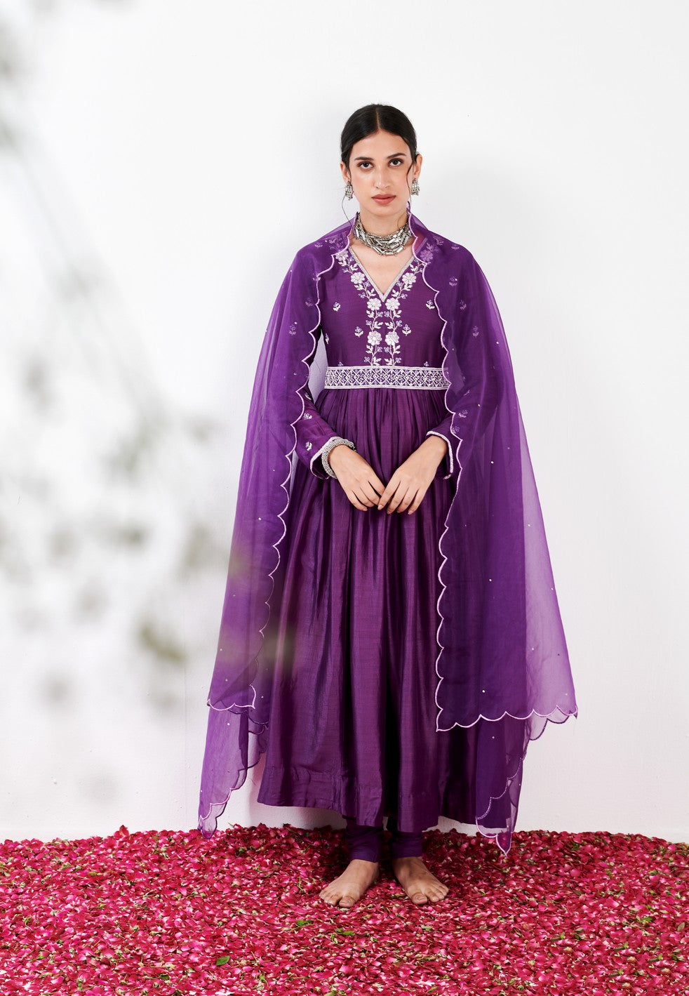 Aarna Purple Anarkali set