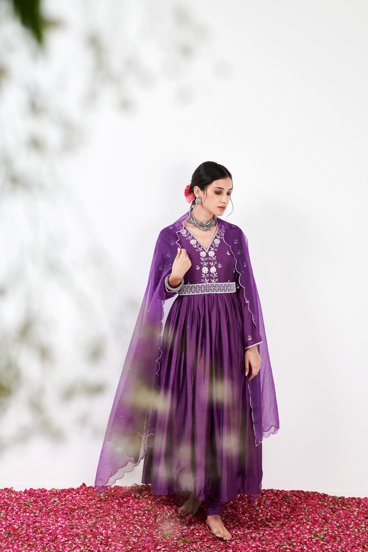 Aarna Purple Anarkali set