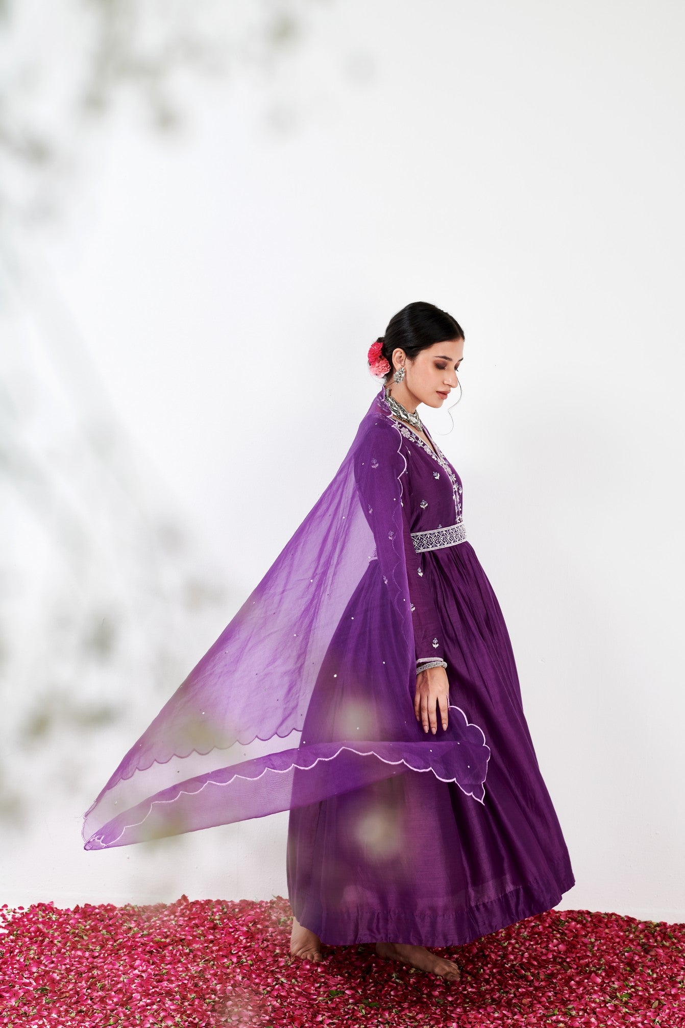 Aarna Purple Anarkali set