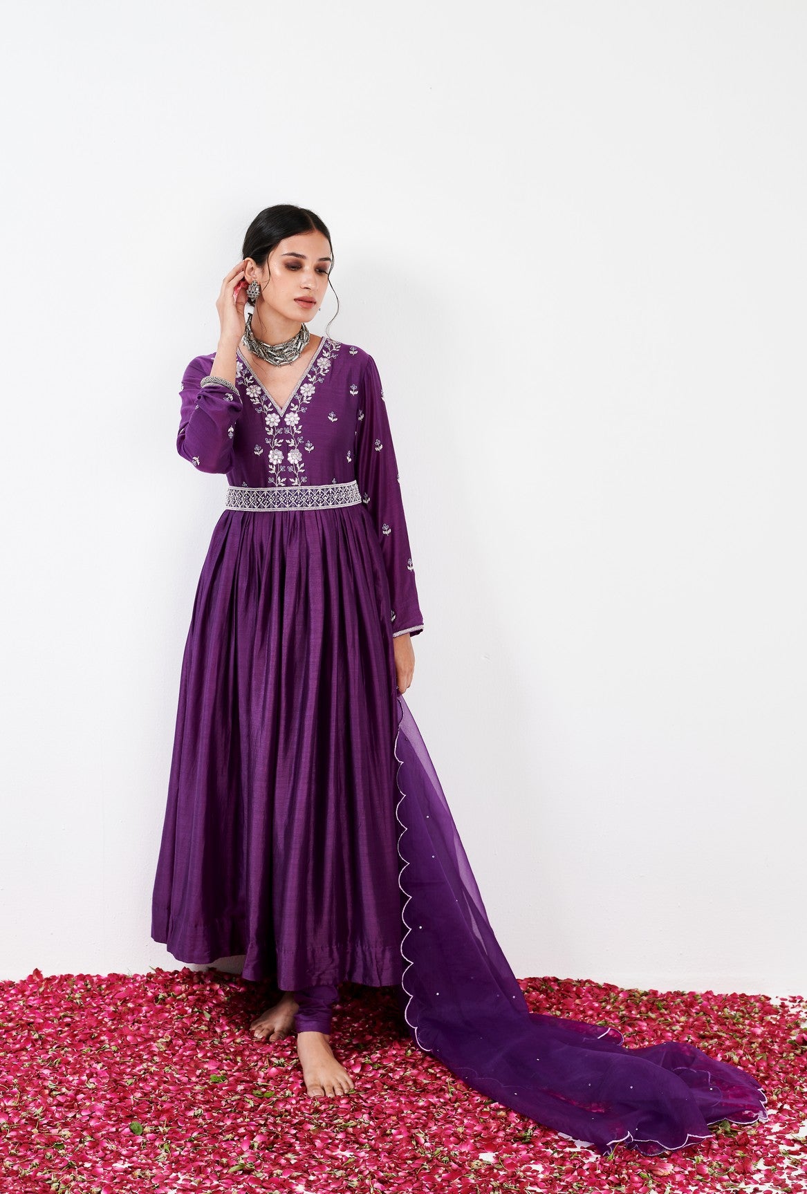 Aarna Purple Anarkali set