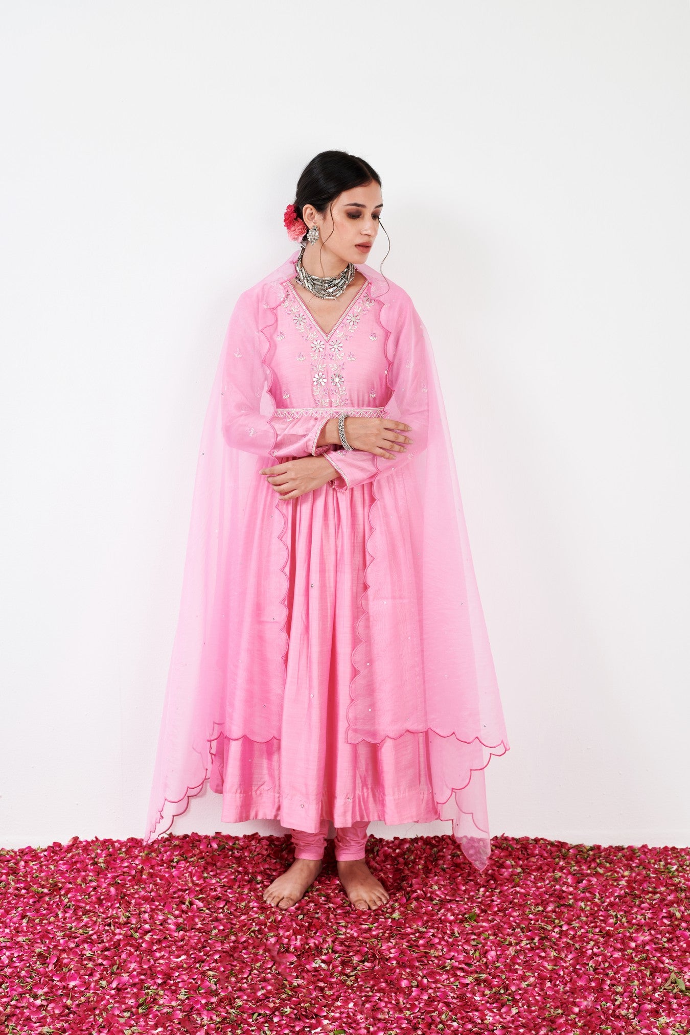 Aarna Baby Pink Anarkali set