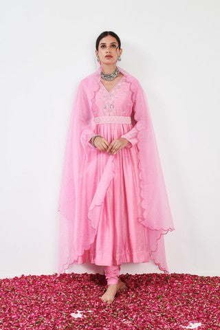 Aarna Baby Pink Anarkali set