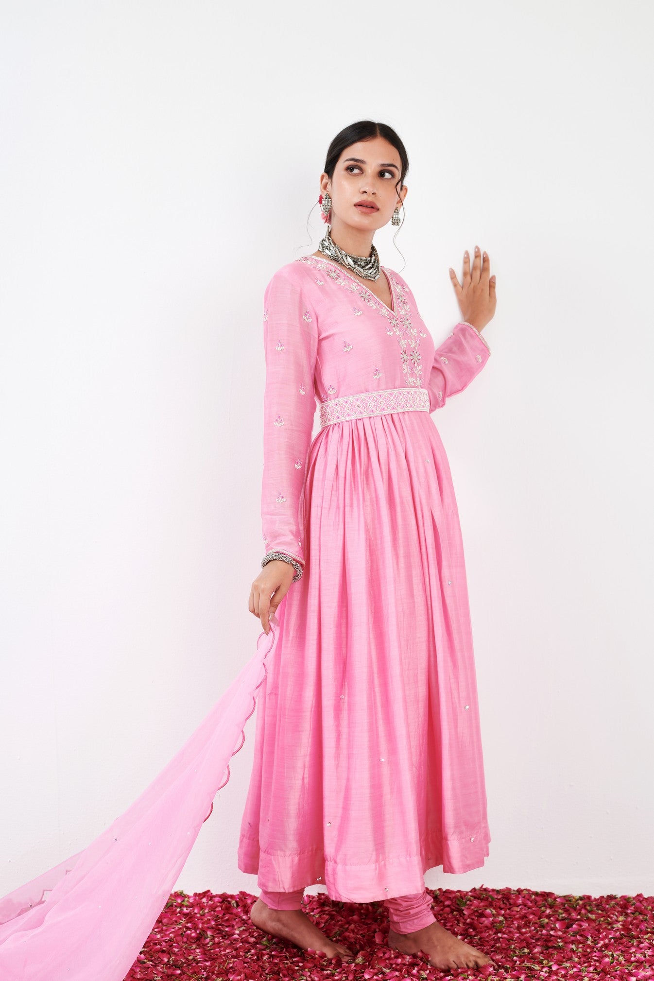 Aarna Baby Pink Anarkali set