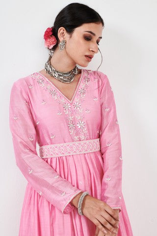 Aarna Baby Pink Anarkali set