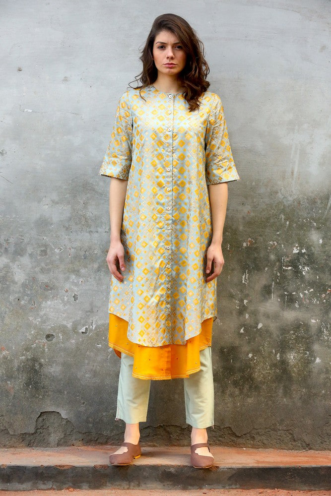 mustard kurta set