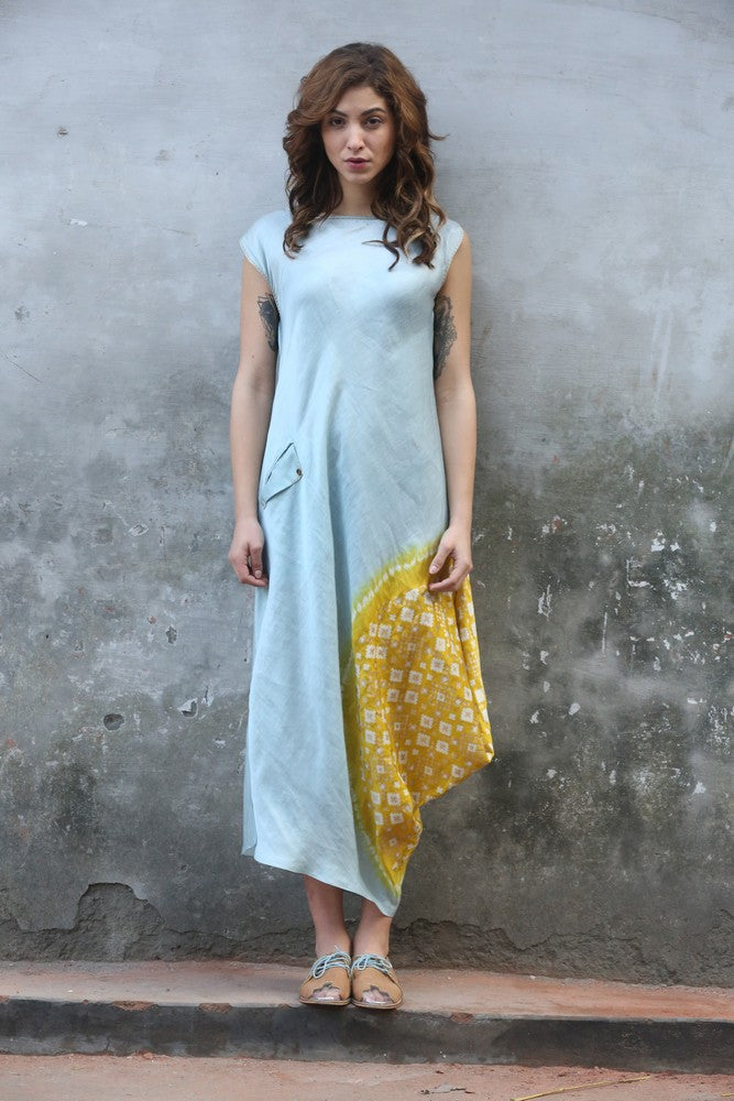 blue cowl kurta