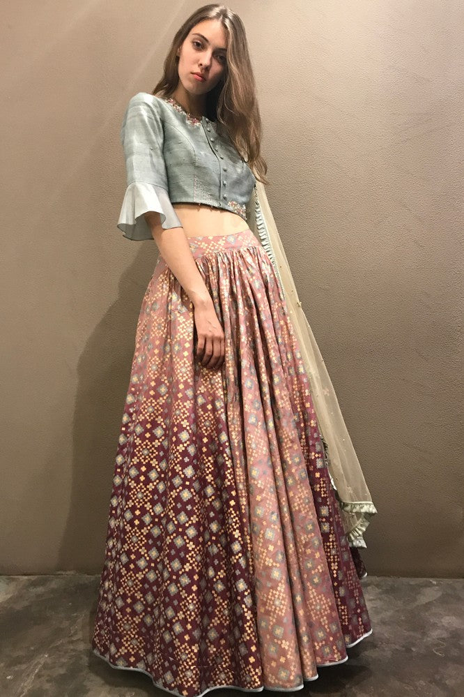 printed lehenga