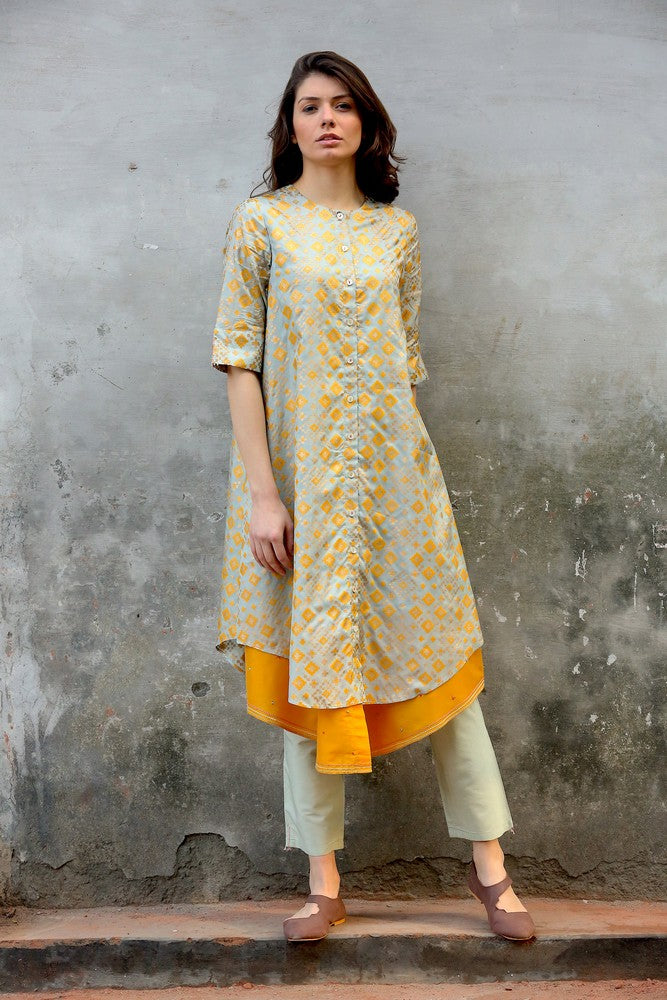 mustard kurta set