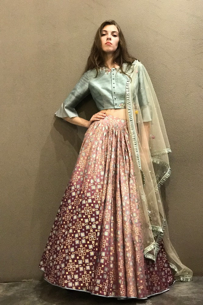 printed lehenga